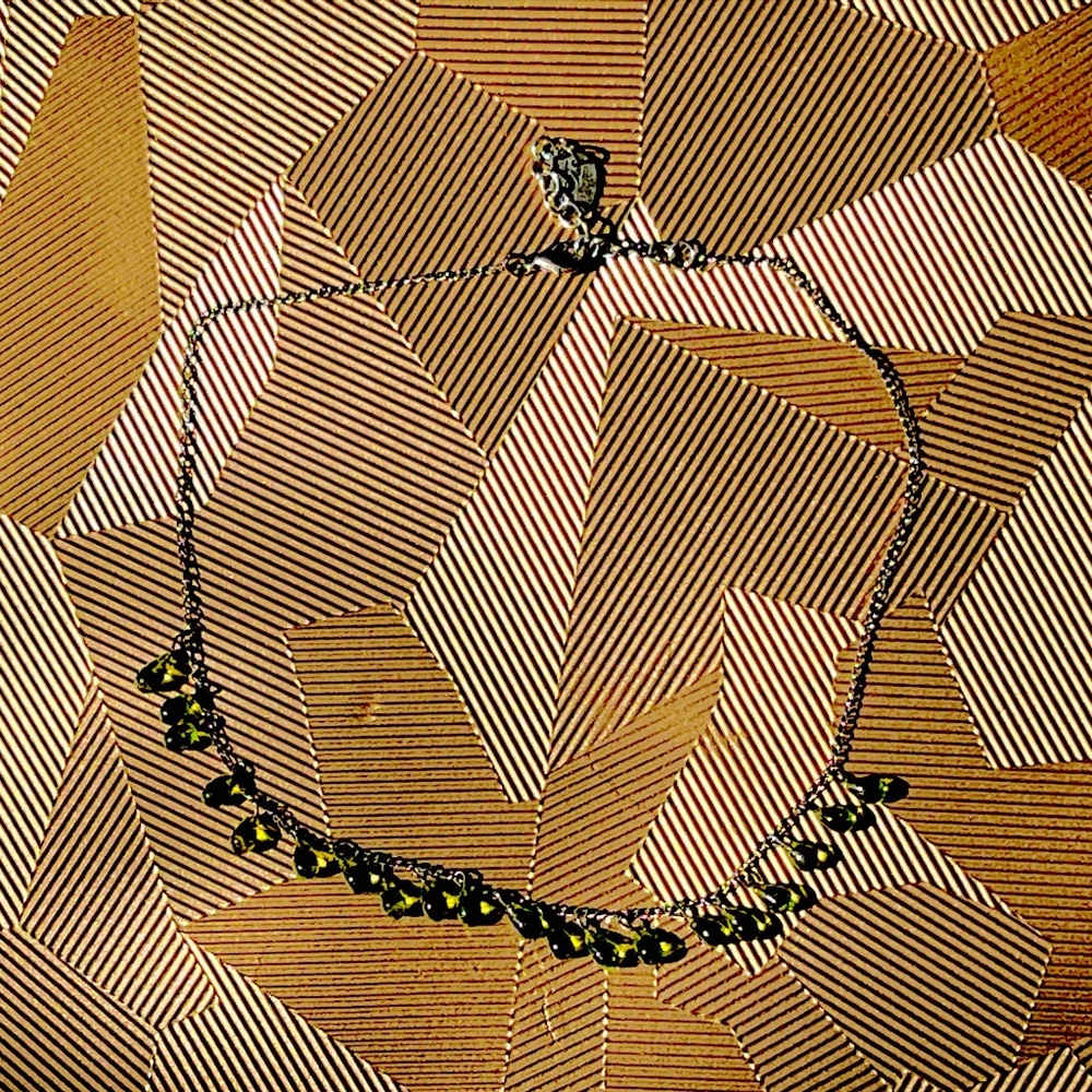 ZAD Green Teardrop Beaded Necklace